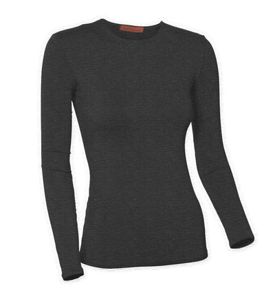 PB&J Ladies Heather Long Sleeve Shell - Charcoal