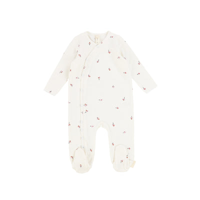 Lillette Poppy Footie - Ivory/Mauve