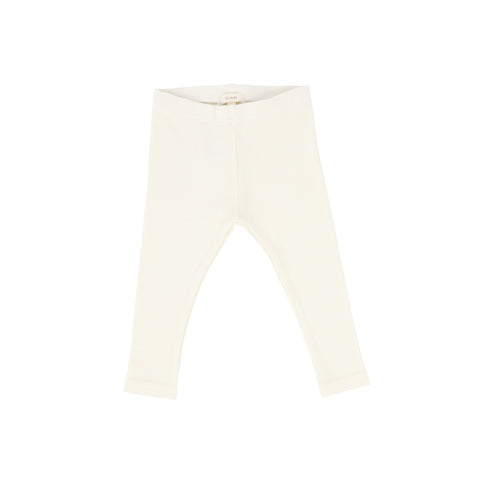 Lil Legs Ribbed Leggings - Ivory