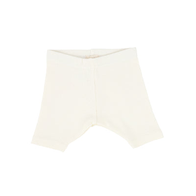 Lil Legs Ribbed Shorts - Ivory