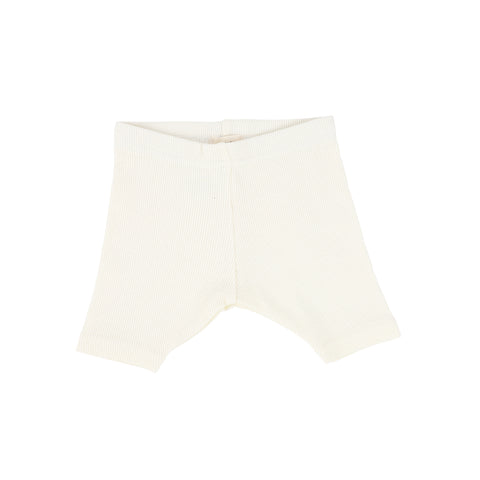 Lil Legs Ribbed Shorts - Ivory