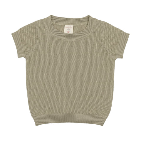 Analogie Knit Sweater Short Sleeve - Light Green
