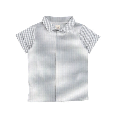 Analogie Gingham Button Down Shirt - Sapphire