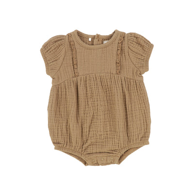 Analogie Gauze Girls Romper - Caramel