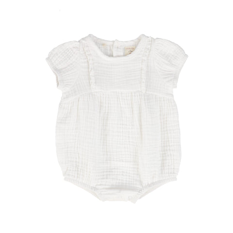 Analogie Gauze Girls Romper - White