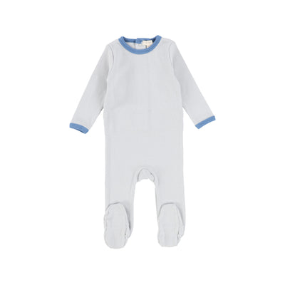 Lil Legs Contrast Edge Footie - Blue/Royal