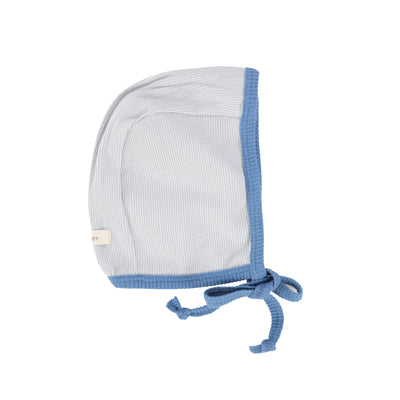 Lil Legs Contrast Edge Bonnet - Pale Blue/Royal