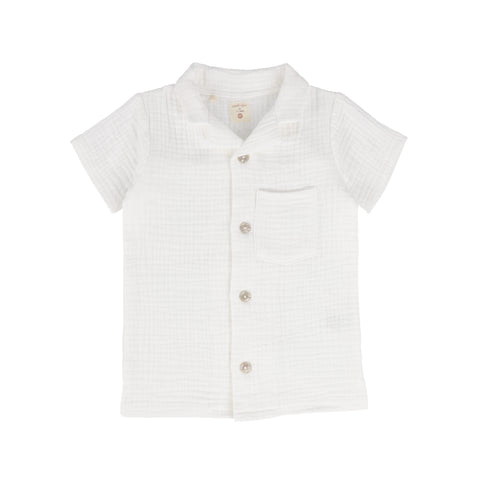Analogie Gauze Boys Shirt - White