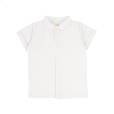 Analogie Gingham Button Down Shirt - White/White
