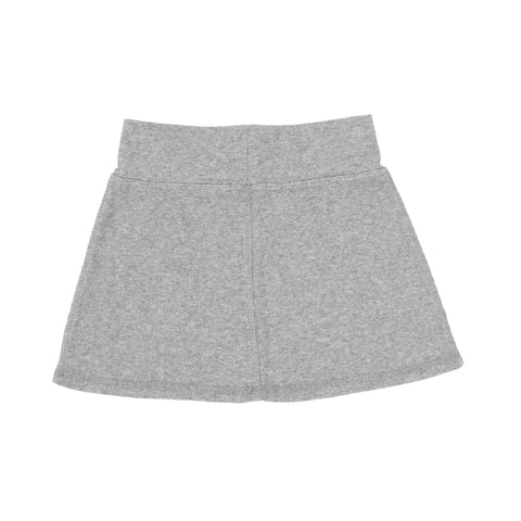 Lil Legs Ribbed Skirt - Light Heather Grey