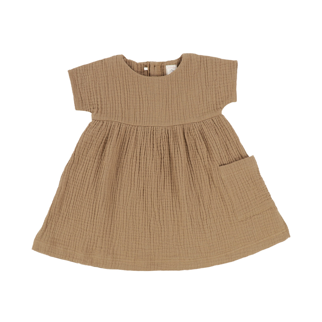 short gauze dresses Women's Cloud Gauze Short-Sleeve Shift Dress, Stripe