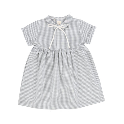 Analogie Gingham Dress Short Sleeve - Sapphire