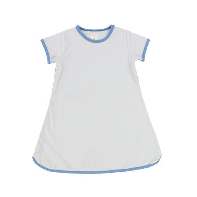Analogie Cotton Track Dress Short Sleeve - Blue/Royal