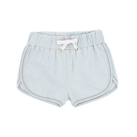 Analogie Denim Track Shorts - Chambray