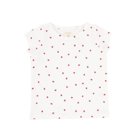 Analogie Strawberry T-Shirt Short Sleeve - White