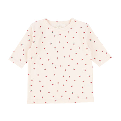 Analogie Strawberry T-Shirt Three Quarter Sleeve - Pink