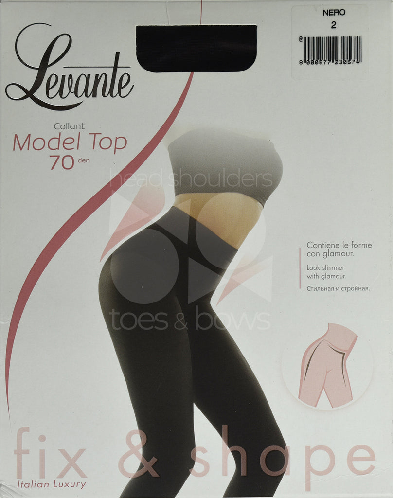 Levante Model Top 70 Denier Control Tights – Head Shoulders Toes & Bows