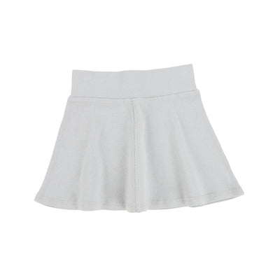 Lil Legs Ribbed Skirt - Light Grey