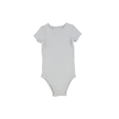 Lil Legs Short Sleeve Rib Onesie - Light Grey