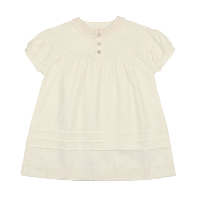 Analogie Linen Dress Short Sleeve - Cream
