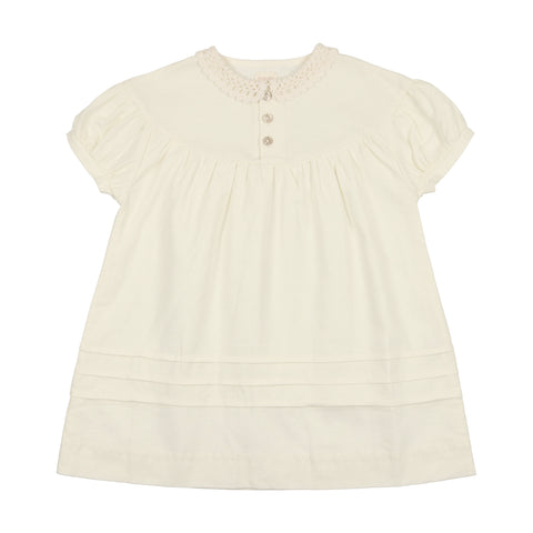 Analogie Linen Dress Short Sleeve - Cream