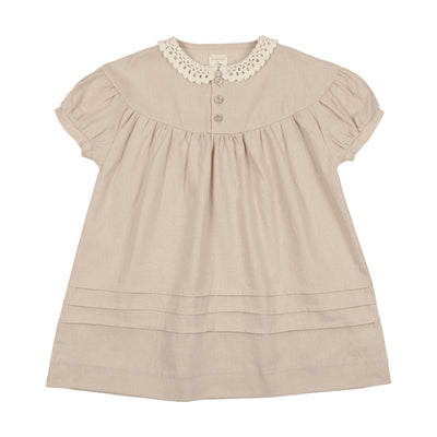 Analogie Linen Dress Short Sleeve - Oat