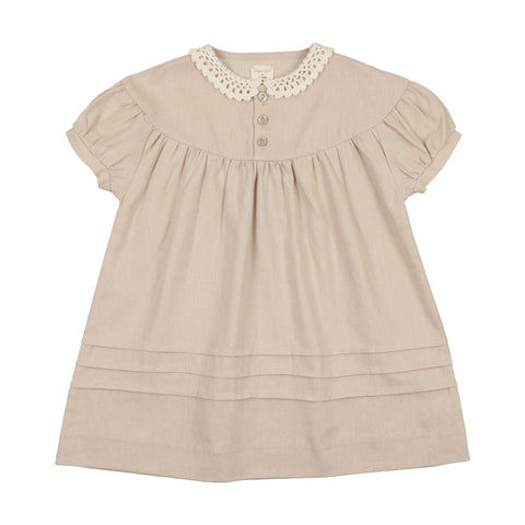 Analogie Linen Dress Short Sleeve - Oat