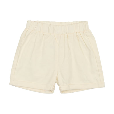 Analogie Linen Pull On Shorts - Cream