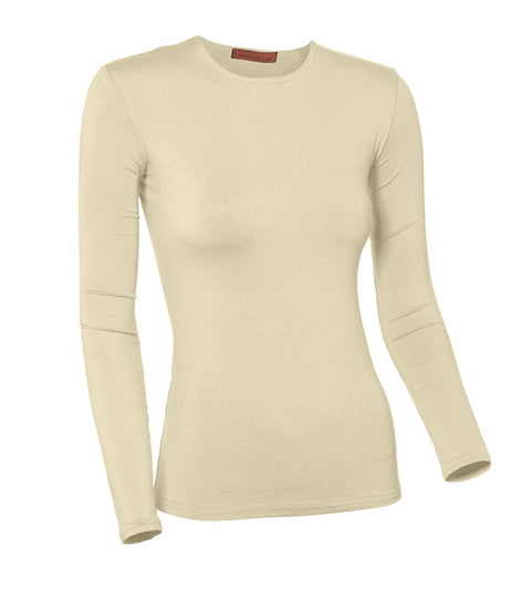 PB&J Ladies Lycra Long Sleeve Shell - Cream