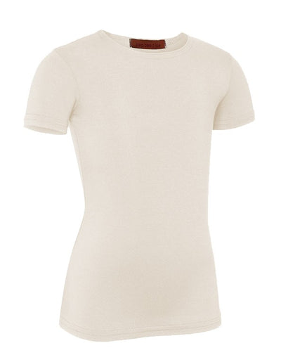 PB&J Girls Lycra Short Sleeve Shell - Off-White