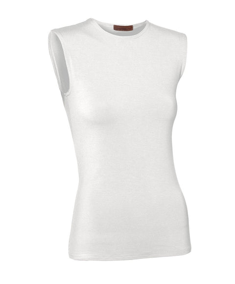 PB&J Ladies Lycra Sleeveless Shell - White