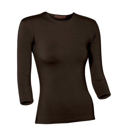 PB&J Ladies Lycra 3/4 Sleeve Shell - Brown