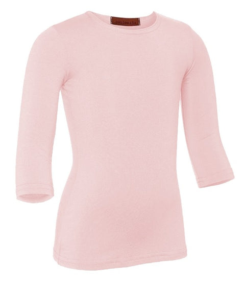 PB&J Girls Lycra 3/4 Sleeve Shell - Pink