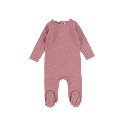 Lilette Heather Logo Footie - Marled Plum