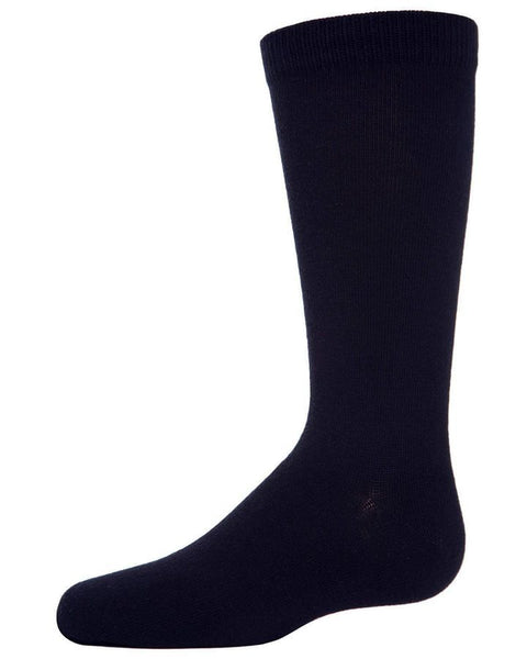 Memoi Boys Flat Knit Crew Socks 3-pack - Navy MK-10951
