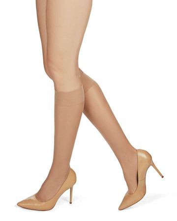 Memoi Light Support 30 Denier Knee Highs - Nude MS-715