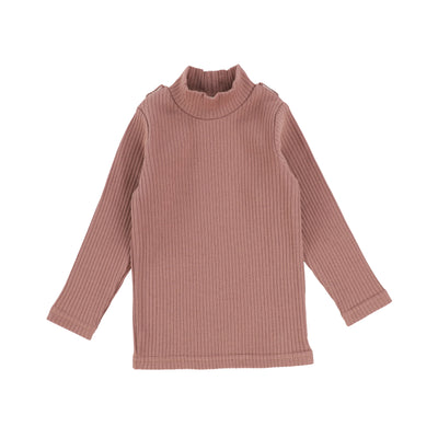 Lil Legs Mock Neck Top - Mulberry