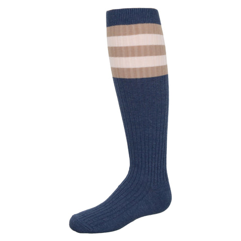 JRP Mayflower Knee Socks - Denim/Mocha