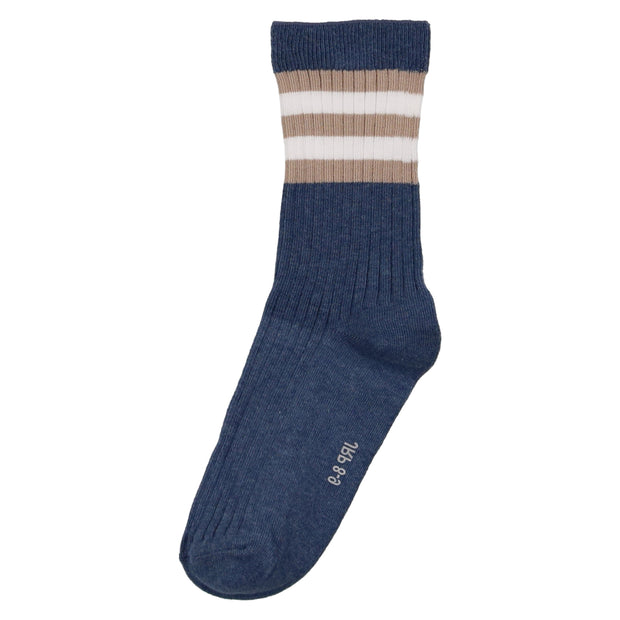JRP Mayflower Midcalf Socks - Denim/Mocha