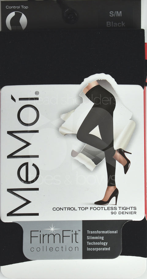 Memoi Firm n Fit 90 Denier Footless Tights MO-893 – Head Shoulders Toes &  Bows