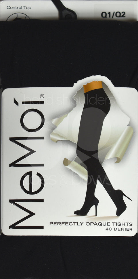 Memoi Ladies Perfect Opaque 40 Denier Tights MO-312 – Head Shoulders Toes &  Bows