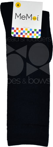 Memoi Basic Solid Knee Socks Black MK-5056
