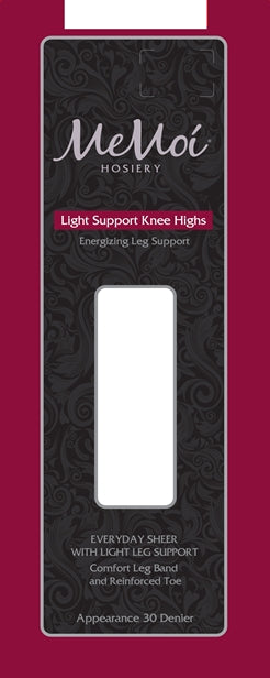 Memoi Light Support 30 Denier Knee Highs - Black MS-715