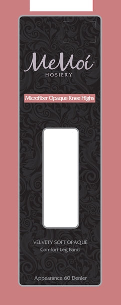 Memoi Ladies Microfiber Opaque 60 Denier Knee Highs MS-736