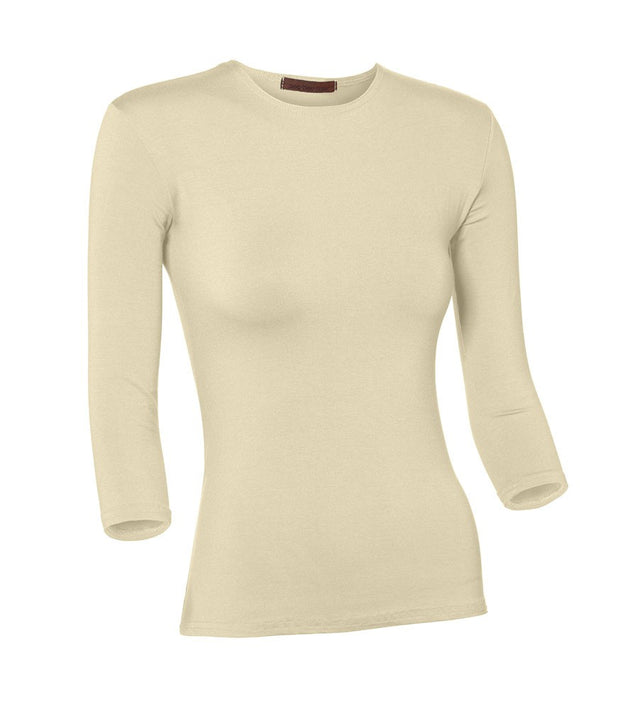 PB&J Ladies Modal 3/4 Sleeve Shell - Cream