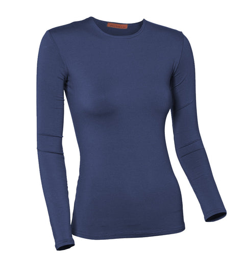 PB&J Ladies Modal Long Sleeve Shell - Royal Blue