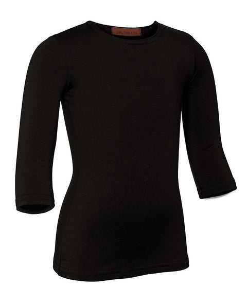 PB&J Girls Modal 3/4 Sleeve Shell - Black