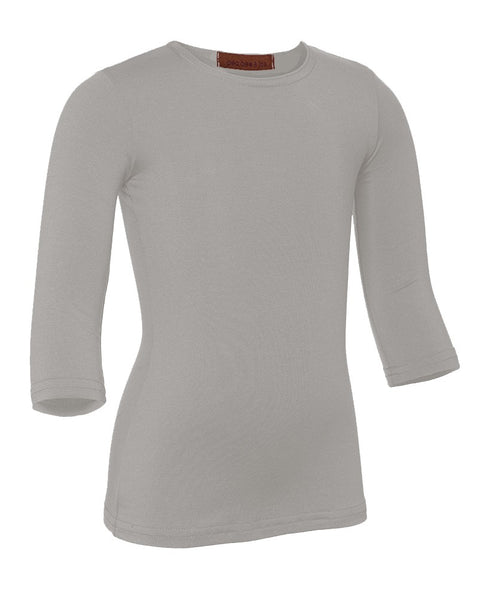 PB&J Girls Modal 3/4 Sleeve Shell - Light Gray