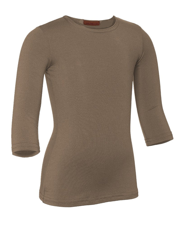 PB&J Girls Modal 3/4 Sleeve Shell - Taupe