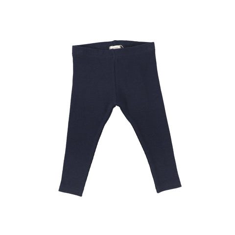 Lil Legs Ribbed Leggings - Navy